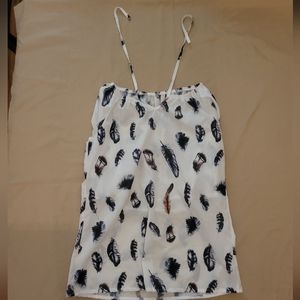 Semi See Through Feather Top